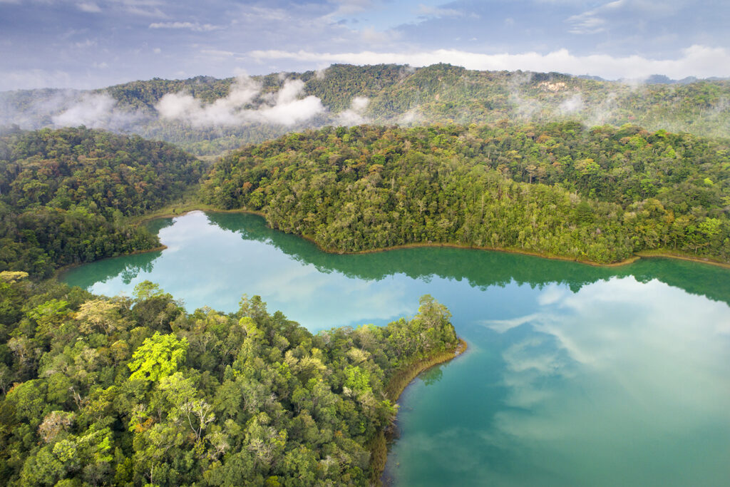 Mexiko, Chiapas, Naha, Lagune, Luftbild