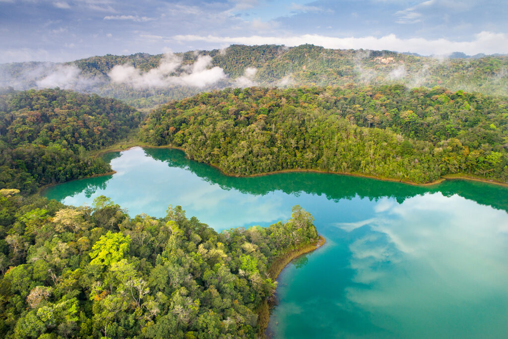 Mexiko, Chiapas, Naha, Lagune, Luftbild