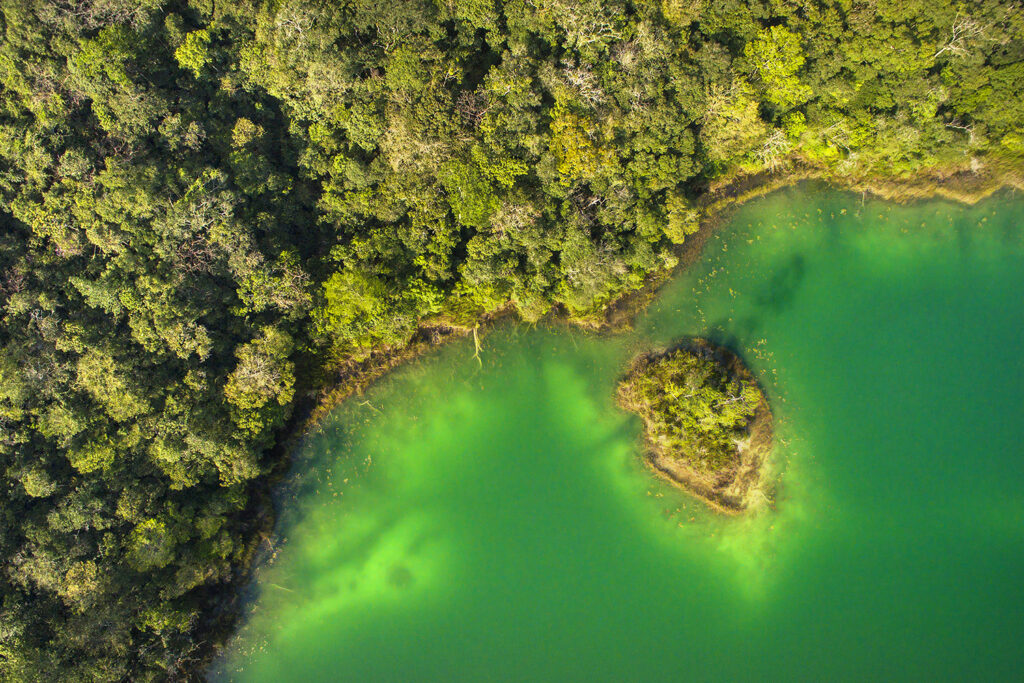 Mexiko, Chiapas, Naha, Lagune, Luftbild